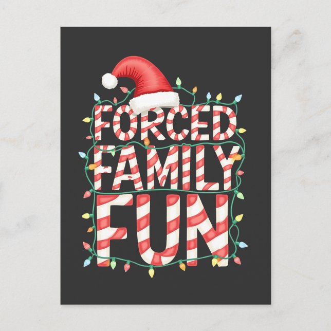 Carte Postale Forcé Famille Amusante Amusante Famille Correspond (Devant)