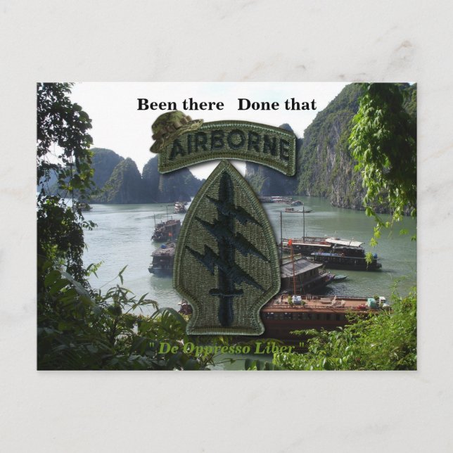 Carte Postale forces spéciales bérets verts sf (Devant)