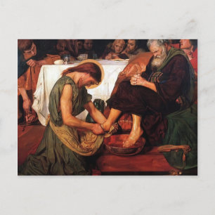 Carte Postale Ford Madox Brown - Jésus lavant les pieds de Pierr