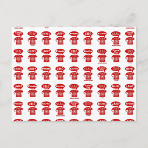 Carte Postale Foreign Language greetings telephone pattern