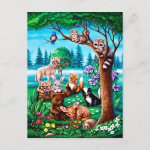 Carte Postale Forest Friends