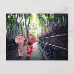 Carte Postale Forêt de bambou à Kyoto