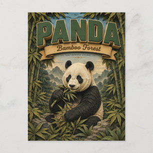 Carte Postale Forêt de bambou de Panda POPCUT