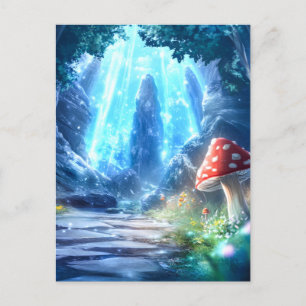 Carte Postale Forêt de champignons