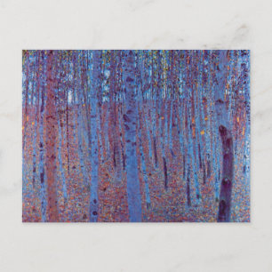 Carte Postale Forêt de hêtres par Gustav Klimt, Art Nouveau Vint