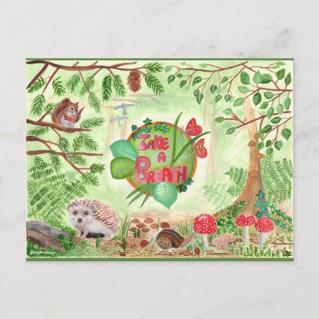 Carte Postale Forêt d'écothérapie Medilludesign (Devant)