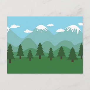 Carte Postale Forêt des montagnes
