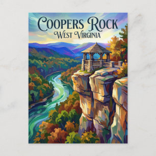 Carte Postale Forêt d'État Coopers Rock Virginie-Occidentale