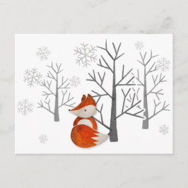 Carte Postale Forêt d'hiver Foxy