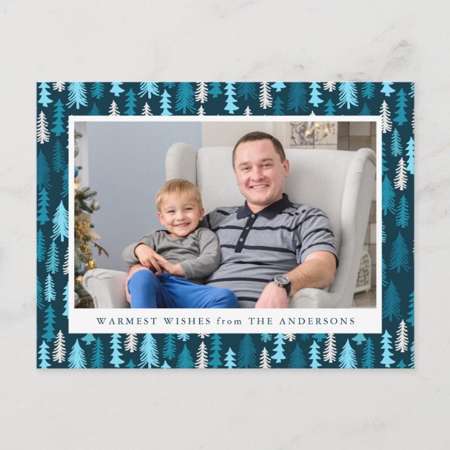 Carte Postale Forêt festive | Photo de vacances (Devant)