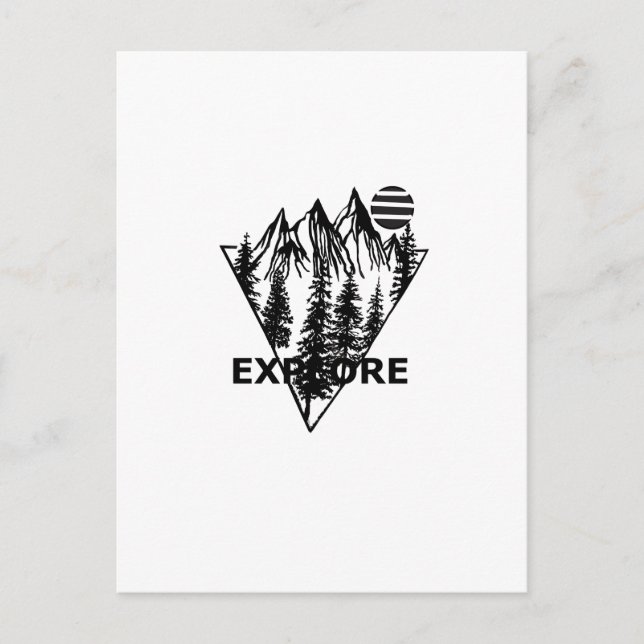 Carte Postale Forêt minime de pins paysagers (Devant)
