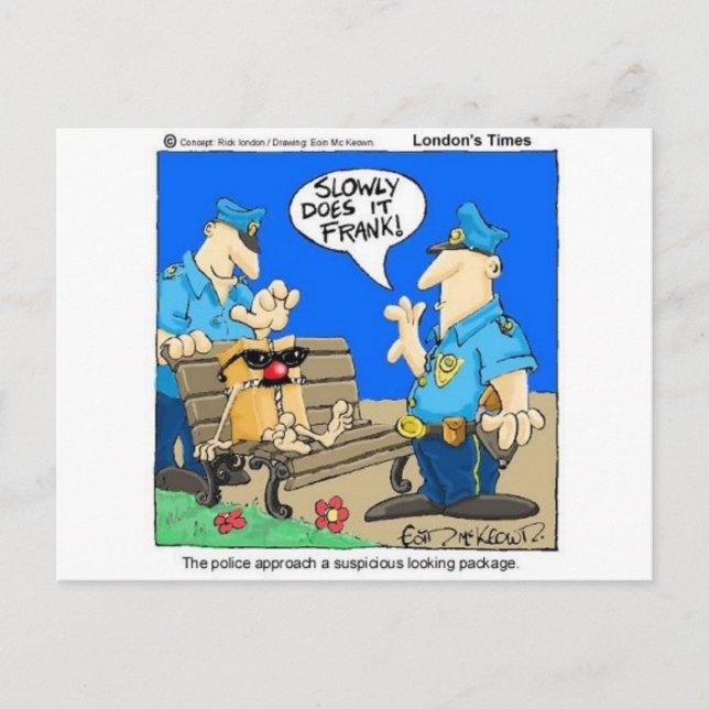 Carte Postale Forfait suspect Drôle police Dons de dessin (Devant)