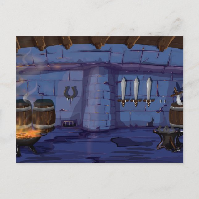 Carte Postale Forge Blacksmiths (Devant)