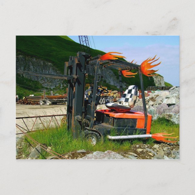 Carte Postale Forklift Hotrod, havre hollandais, Alaska (Devant)