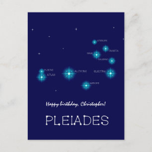 Carte Postale Formation d'étoiles des Pléiades dans l'hémisphère