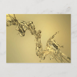 Carte Postale Forme abstraite constituée en éclaboussant l'eau