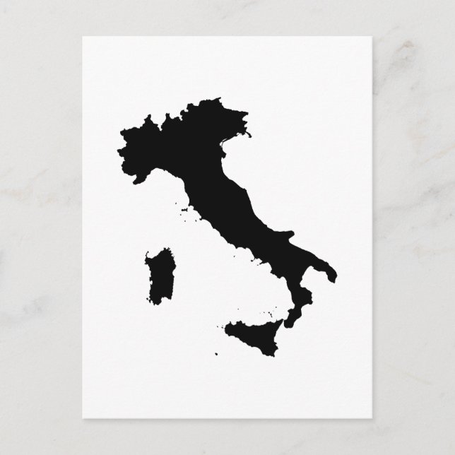 Carte Postale Forme de l'Italie (Devant)