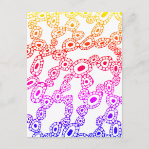 Carte Postale Formes de blobs de cercle abstrait aléatoire multi
