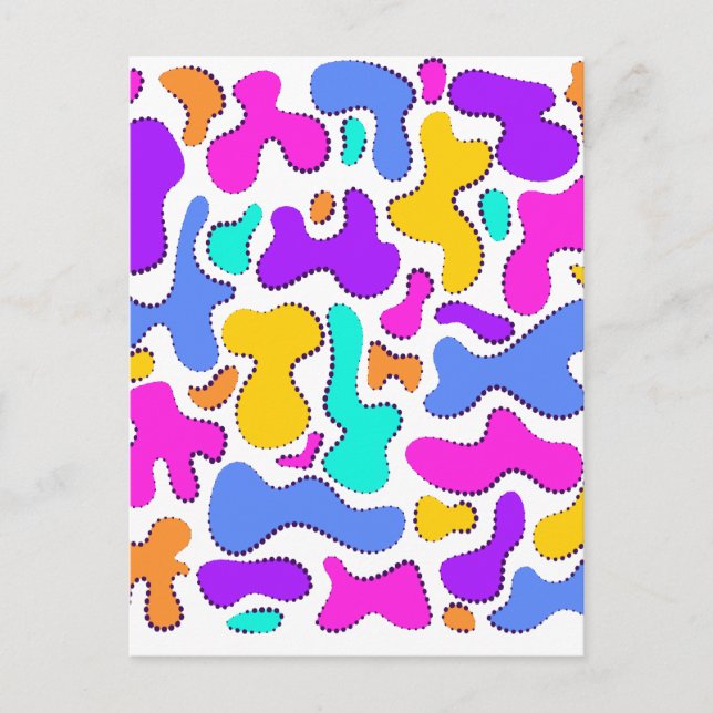 Carte Postale Formes liquides brillantes (Devant)