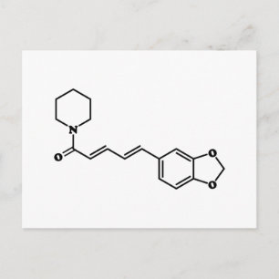 Carte Postale Formule chimique moléculaire de pipérine de poivre