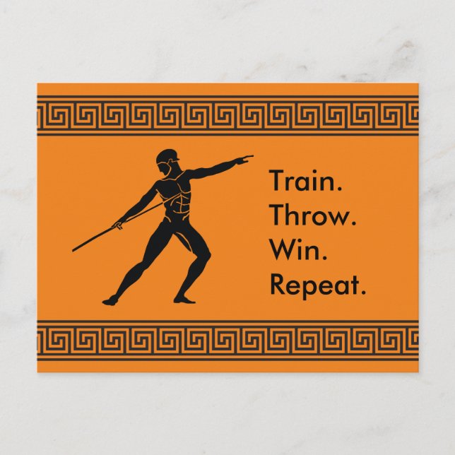 Carte Postale Formule gagnante du sport sportif grec (Devant)