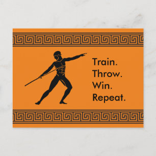 Carte Postale Formule gagnante du sport sportif grec