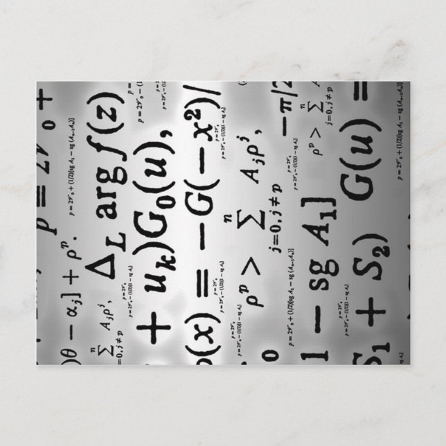 Carte Postale Formules scientifiques (Devant)