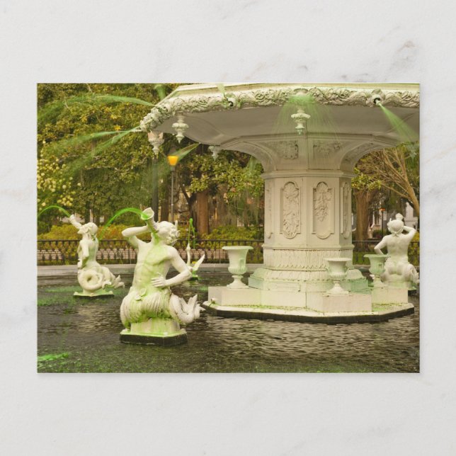 Carte Postale Forsyth Fountain, Savannah, GA Travel Photography (Devant)