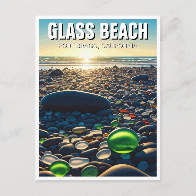 Carte Postale Fort Bragg Glass Beach Californie (Devant)