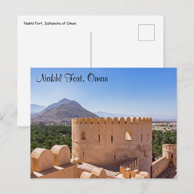 Carte Postale Fort de Nakhl, Oman (Devant / Derrière)
