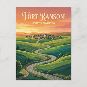Carte Postale Fort Ransom États-Unis