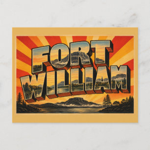 Carte Postale Fort William Écosse Art de Voyage Rétro