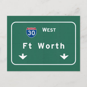 Carte Postale Fort Worth Texas tx Autoroute Interstate Freeway :