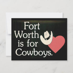 Carte Postale Fort Worth TX  Cowboy 