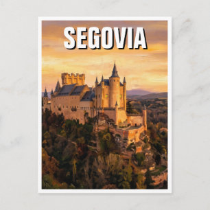 Carte Postale Forteresse de Ségovie Espagne Voyage