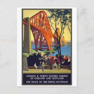 Carte Postale Forth Bridge - Poster Vintage voyage Art
