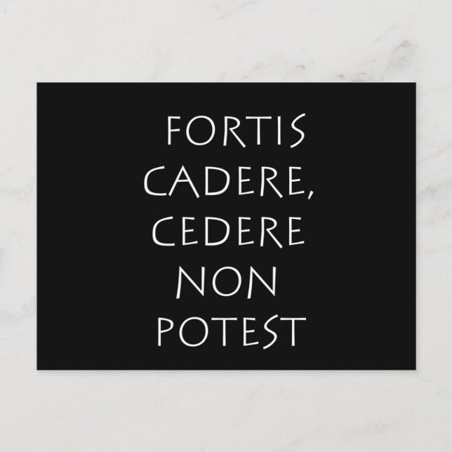 Carte Postale Fortis cadere cedere non potest (Devant)