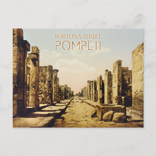 Carte Postale Fortuna Street, Pompéi, Italie (Devant)