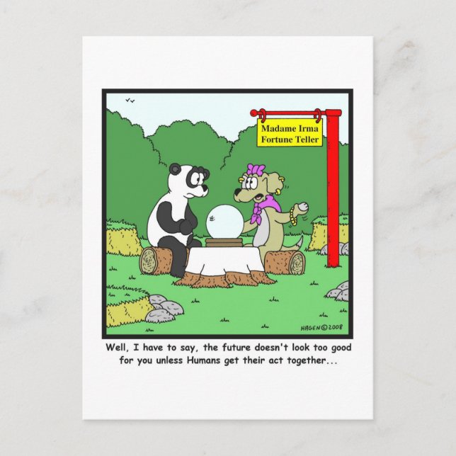 Carte Postale Fortune Teller : Caricature de Panda (Devant)