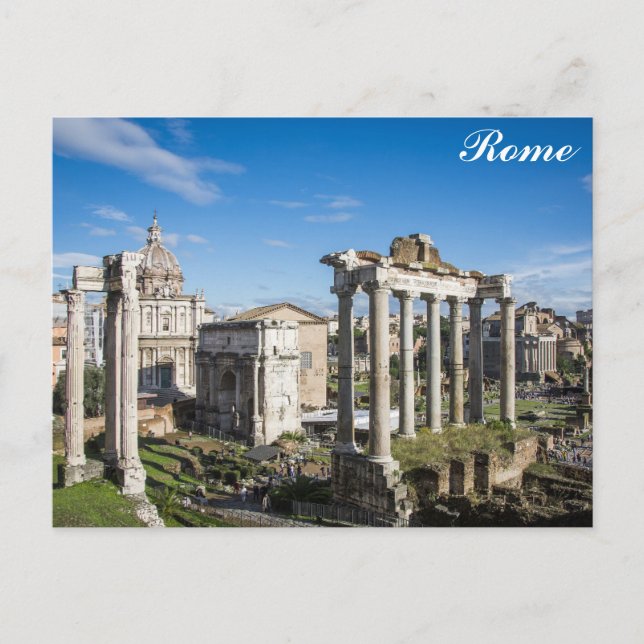 Carte Postale Forum Ruines Rome Italie Voyage Photo (Devant)