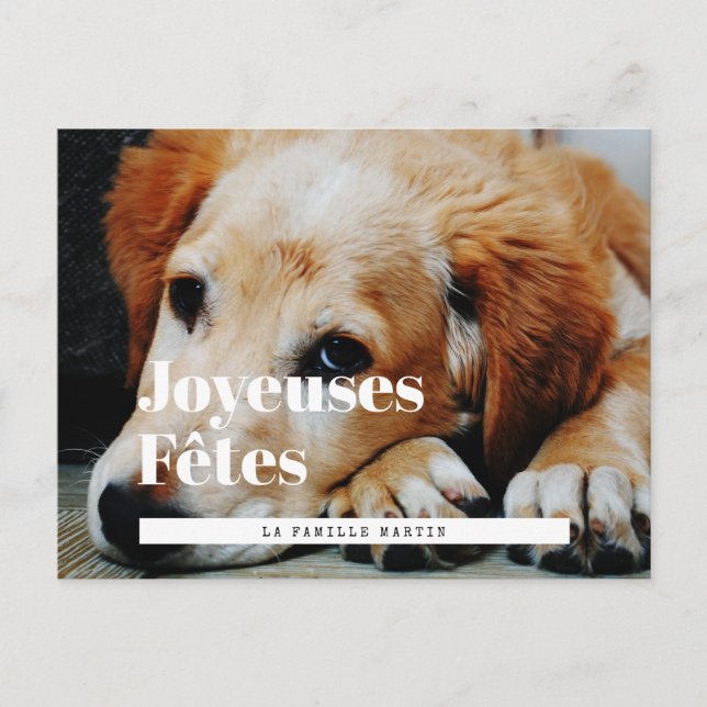 Carte postale Foto Retro Joyeuses Fêtes Postkarte (Vorderseite)