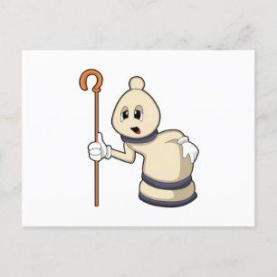 Carte Postale Fou aux échecs