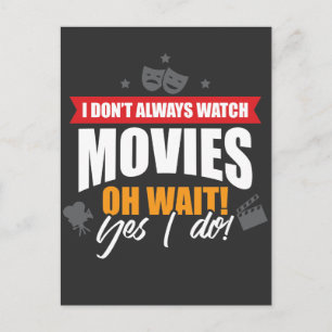 Carte Postale Fou de cinéma - Citation de films de cinéma