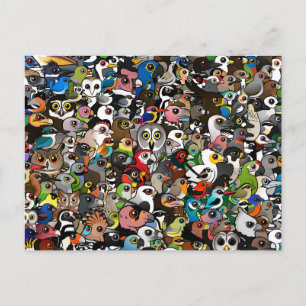 Carte Postale Foule Birdorable