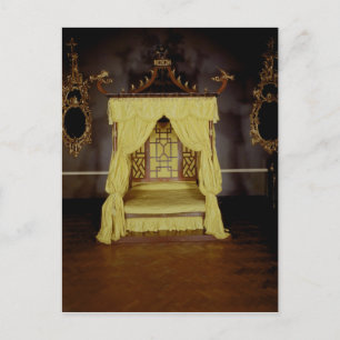 Carte Postale Four Poster Bed, style chinois, années 1750