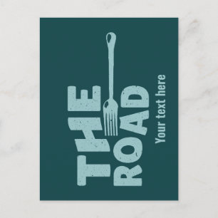 Carte Postale Fourche dans la typographie routière