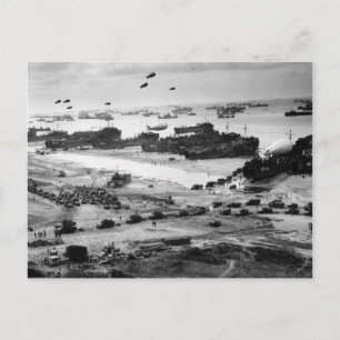 Carte Postale Fournitures de plage de Normandie de la Seconde Gu