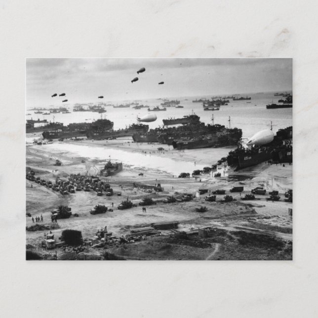 Carte Postale Fournitures de plage de Normandie de la Seconde Gu (Devant)