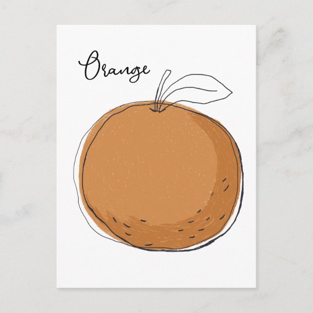 Carte Postale Fourre-tout aux fruits orange (Devant)