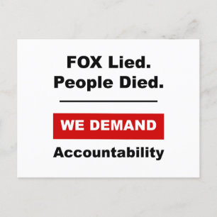 Carte Postale FOX A Menti. Des Gens Sont Morts.